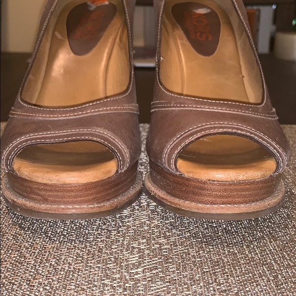 ◽️ KORS MICHAEL KORS BROWN WEDGE PEEP TOE! ◻️ - Picture 3 of 6